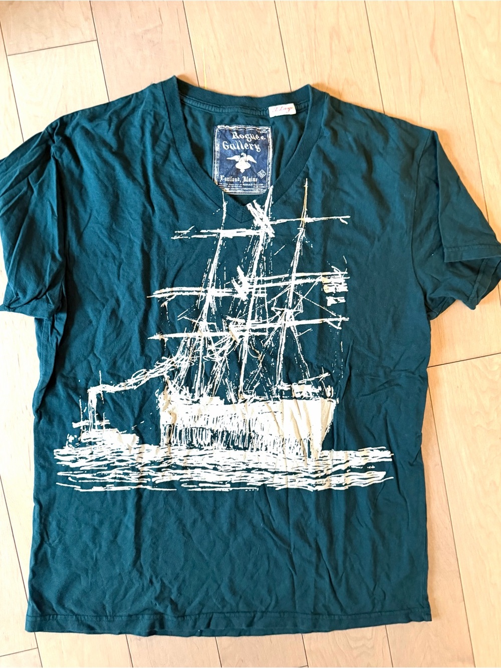 Rogues Gallery vintage 2000s Men's Teal Graphic T-Shirt